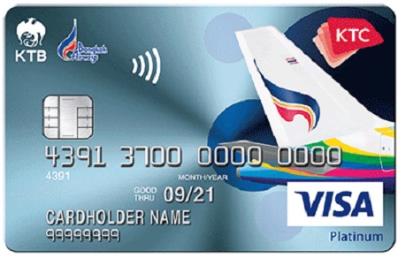 บัตรเครติด เคทีซี บางกอก แอร์เวย์ วีซ่า แพลทินัม (KTC BANGKOK AIRWAYS VISA PLATINUM)