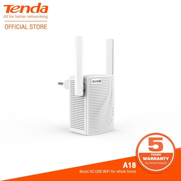  Tenda ตัวกระจายสัญญาณ Wi-Fi รุ่น A18 AC1200 Dual Band WiFi Repeater ยี่ห้อไหนดี